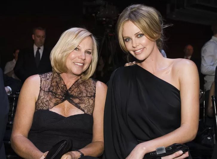 Charlize Theron with her mom